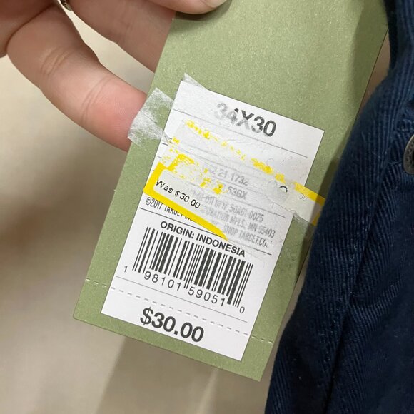 Goodfellow & Co Men's Size 34x30 Navy Blue 5-Pocket Slim Fit Soft Stretch Pants - Picture 5 of 14